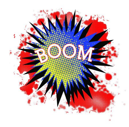 Illustration for Comic Boom sign  vector illustration - Royalty Free Image