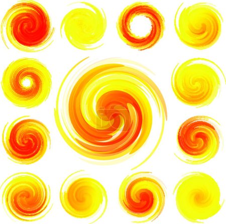 Illustration for Sunny swirl elements   vector illustration - Royalty Free Image