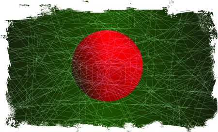 Illustration for Bangladesh Grunge Flag  vector illustration - Royalty Free Image