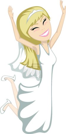 Illustration for Illustration of the Jumping bride - Royalty Free Image