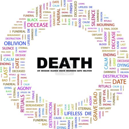 Ilustración de Muerte. Concepto abstracto de etiquetado vectorial - Imagen libre de derechos