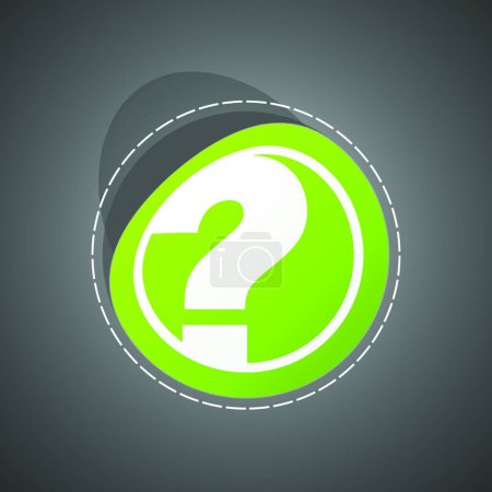 Illustration for Question mark icon, web simple illustration - Royalty Free Image