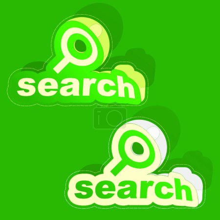 Illustration for SEARCH icon vector illustration - Royalty Free Image