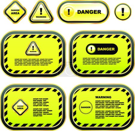 Illustration for Illustration of the Warning signs. - Royalty Free Image