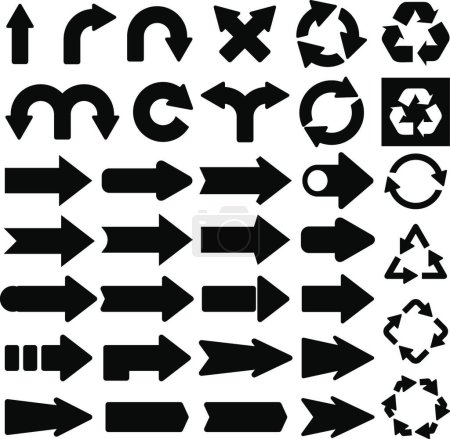 Ilustración de Flechas iconos vector ilustración - Imagen libre de derechos