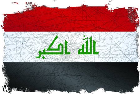 Illustration for Illustration of the Iraq Grunge Flag - Royalty Free Image
