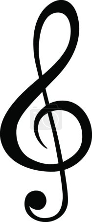 Ilustración de Icono de música simple, ilustración vectorial - Imagen libre de derechos