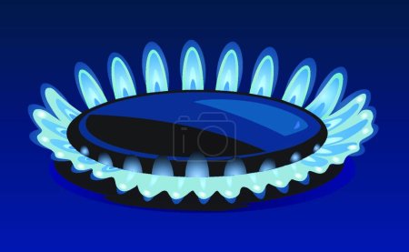 Ilustración de Ilustración de las llamas del gas - Imagen libre de derechos