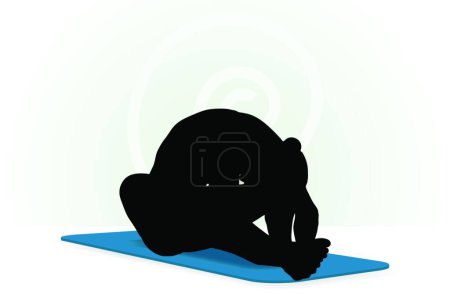 Illustration for Yoga pose isolated on white background - Royalty Free Image