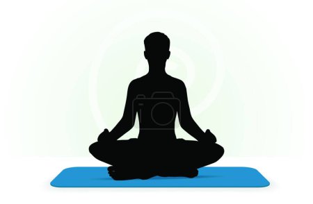 Illustration for "Yoga pose isolated on white background" - Royalty Free Image