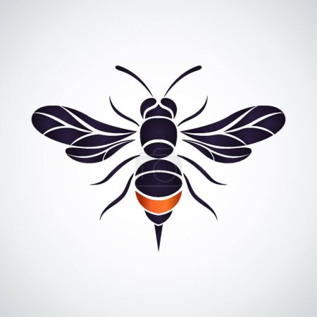 Illustration for Illustration of the Hornet logo vector - Royalty Free Image