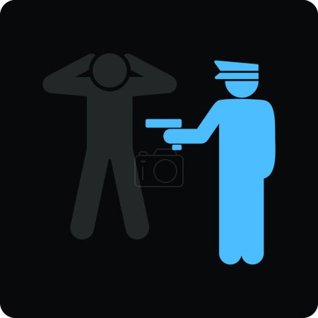 Téléchargez les illustrations : Illustration de l'icône Arrestation - en licence libre de droit