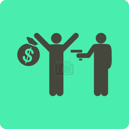 Illustration for Illustration of the Robbery icon - Royalty Free Image