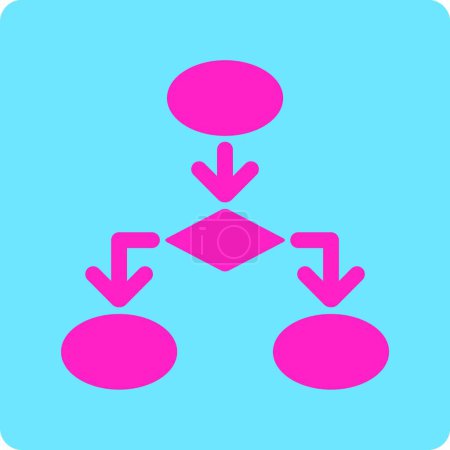 Illustration for Illustration of the Flowchart Icon - Royalty Free Image