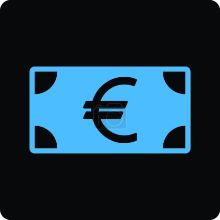 Illustration for Illustration of the Euro Banknote icon - Royalty Free Image