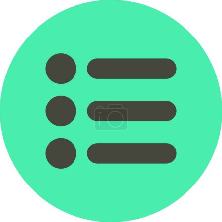 Illustration for "Items flat grey and cyan colors round button" - Royalty Free Image