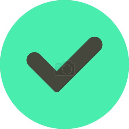 Illustration for "Yes flat grey and cyan colors round button" - Royalty Free Image