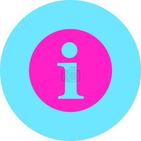 Ilustración de "Información plana de color rosa y azul botón redondo
" - Imagen libre de derechos
