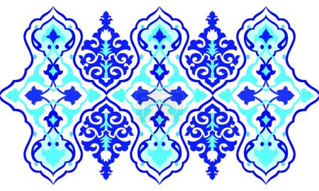 Illustration for Thirteen series designed from the ottoman pattern - Royalty Free Image