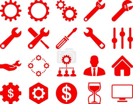 Illustration for Settings and Tools Icons, Vector - Royalty Free Image