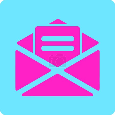 Téléchargez les illustrations : "Open mail icon "illustration vectorielle de l'icône web - en licence libre de droit