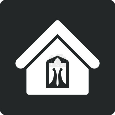 Illustration for Home icon, vector illustration - Royalty Free Image