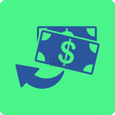 Ilustración de Icono de devolución de dinero, ilustración vectorial - Imagen libre de derechos