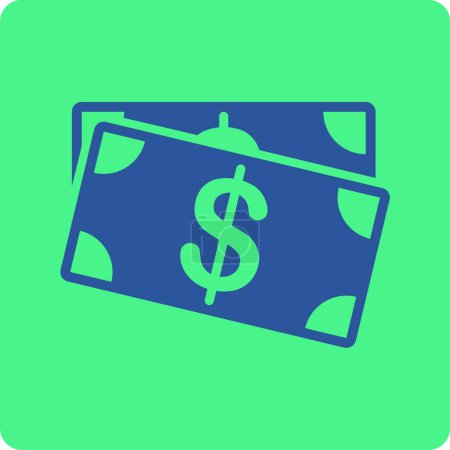 Illustration for Dollar Banknotes icon, vector illustration - Royalty Free Image