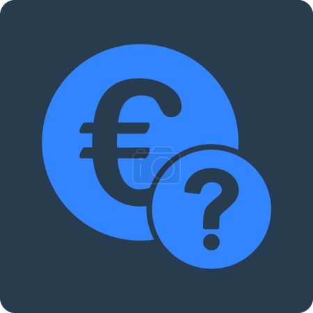 Illustration for Euro status icon, vector illustration - Royalty Free Image