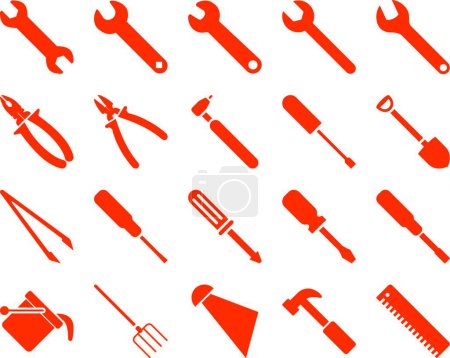 Illustration for Equipment and Tools Icons - Royalty Free Image
