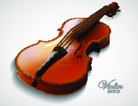 Illustration for Violin on white  vector illustration - Royalty Free Image