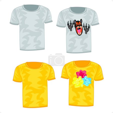 Illustration for Cloth t-shirt, graphic vector illustration - Royalty Free Image