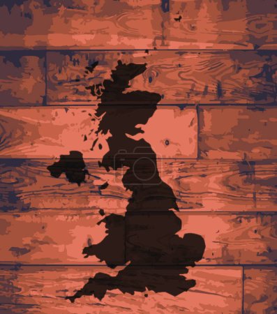 Téléchargez les illustrations : UK Carte Marque, illustration vectorielle graphique - en licence libre de droit