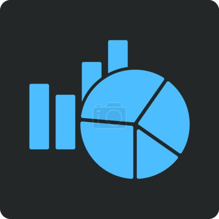 Illustration for Business graph web icon vector illustration - Royalty Free Image