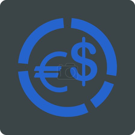 Illustration for "Currency Diagram Icon, vector illustration" - Royalty Free Image