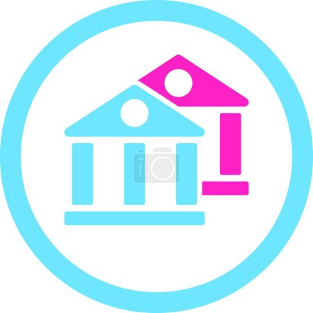 Téléchargez les illustrations : Icône des banques, illustration vectorielle simple - en licence libre de droit