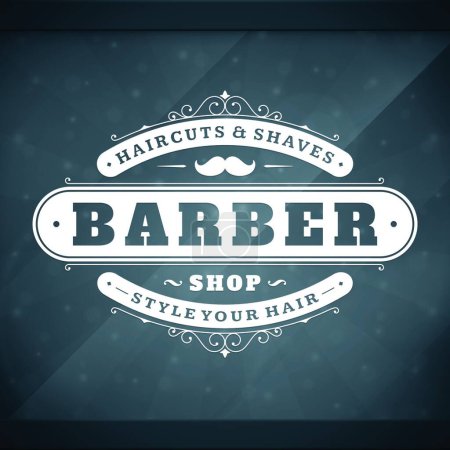 Téléchargez les illustrations : "Barbier "illustration vectorielle - en licence libre de droit