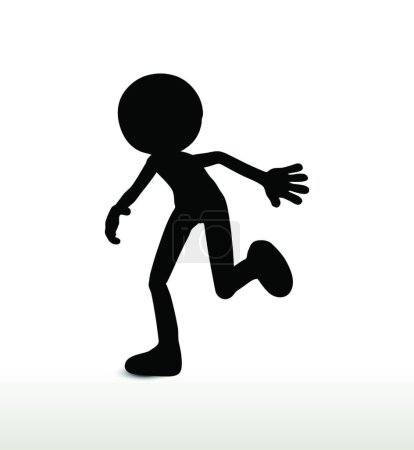 Illustration for Person running, graphic vector illustration - Royalty Free Image