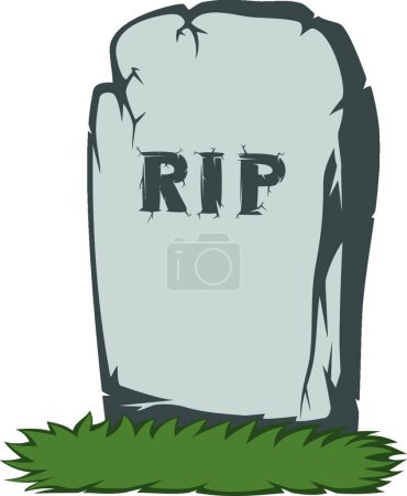 Illustration for Spooky tombstone  vector illustration - Royalty Free Image
