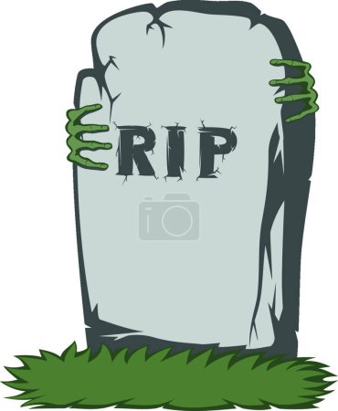 Illustration for Spooky tombstone, graphic vector illustration - Royalty Free Image