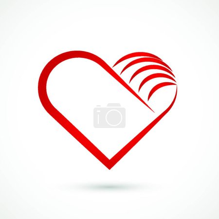 Téléchargez les illustrations : "Icône de coeur "illustration vectorielle icône web - en licence libre de droit