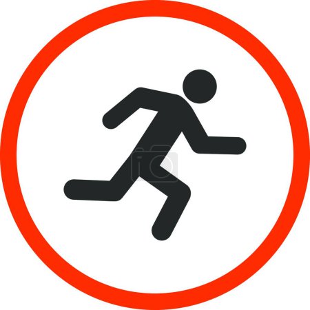 Illustration for "Running man icon"   vector illustration - Royalty Free Image