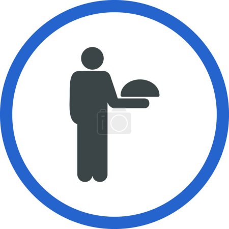 Ilustración de Icono de camarero, ilustración vectorial simple - Imagen libre de derechos