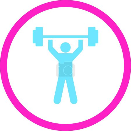Illustration for Weightlifting. web icon simple illustration - Royalty Free Image