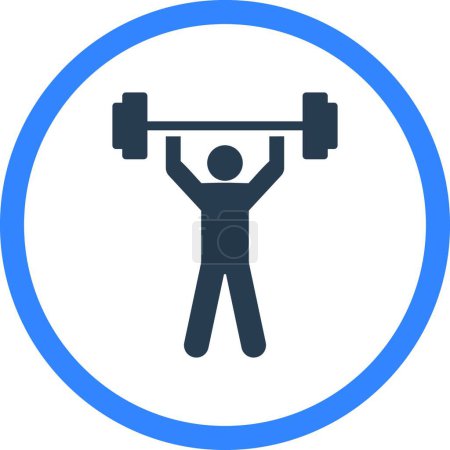 Illustration for Power lifting icon vector illustration - Royalty Free Image