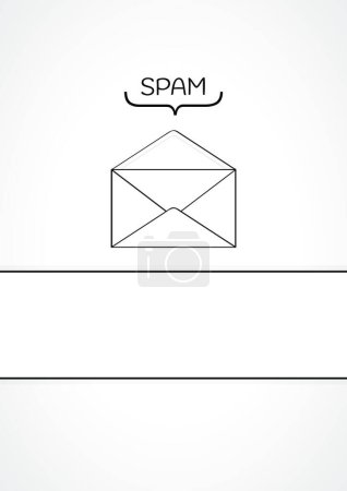 Ilustración de Ilustración del sobre de spam - Imagen libre de derechos