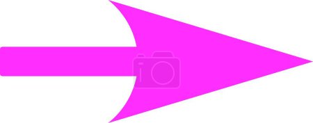 Ilustración de "Flecha Axis X icono de color rosa plano
" - Imagen libre de derechos
