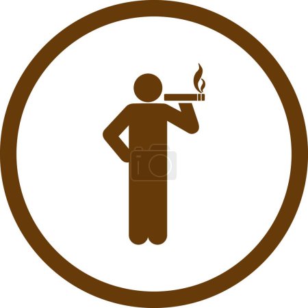 Illustration for Smoking icon vector illustration - Royalty Free Image