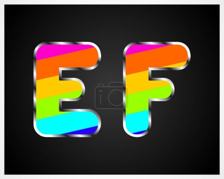 Ilustración de Logo EF, ilustración vectorial simple - Imagen libre de derechos