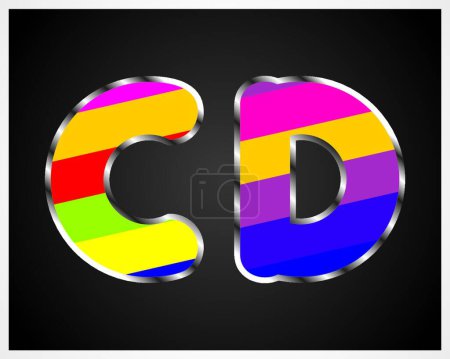 Ilustración de Logo del CD, ilustración vectorial simple - Imagen libre de derechos